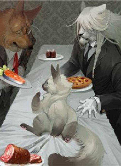 Cat girl and bodyguards